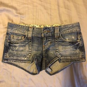 Super low rise jeans shorts
